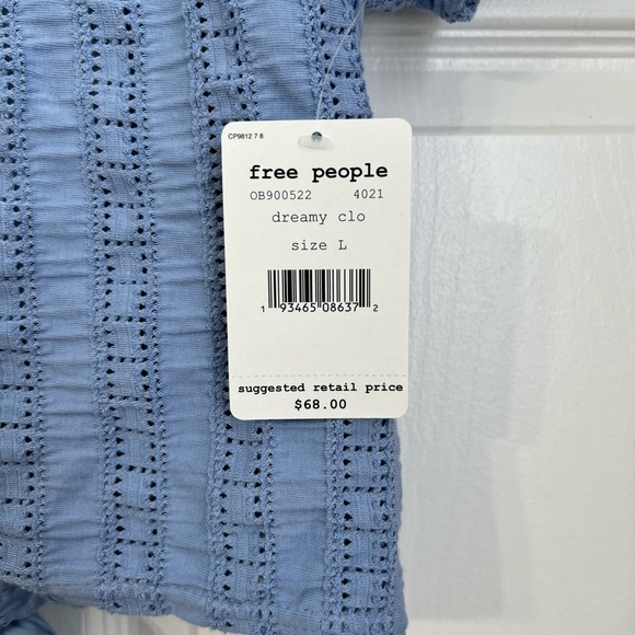 Free People Backless Blue Tshirt - Picture 2 of 3